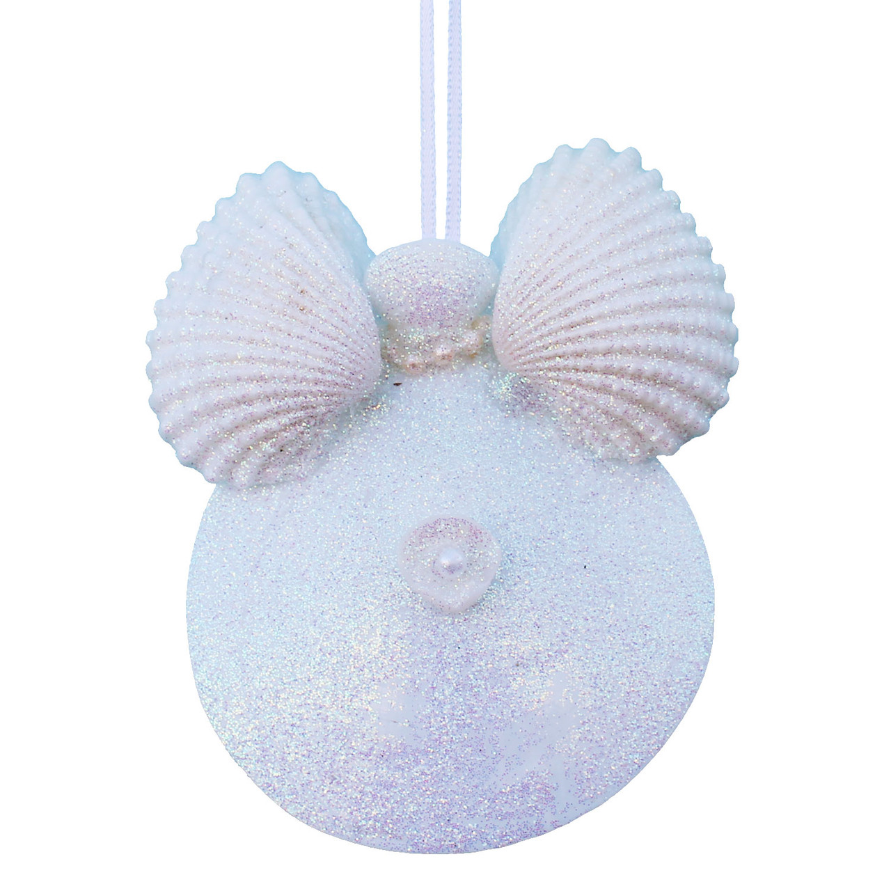 SeaShell Wooden Heart with Wings Ornament (Choose Color)