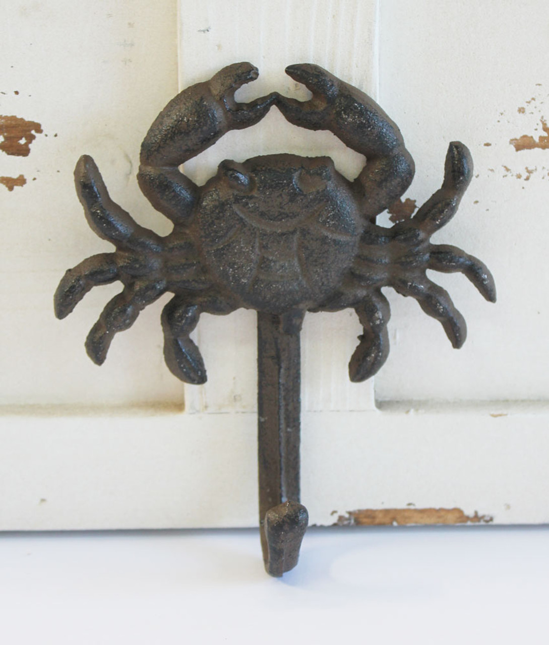 Iron Brown Crab Hook - Wrought Iron Cottage Decor - California Seashell  Company