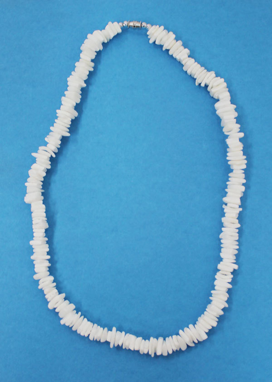 Sky Blue Knotted Rope and White Puka Shell Necklace – Innovato Design