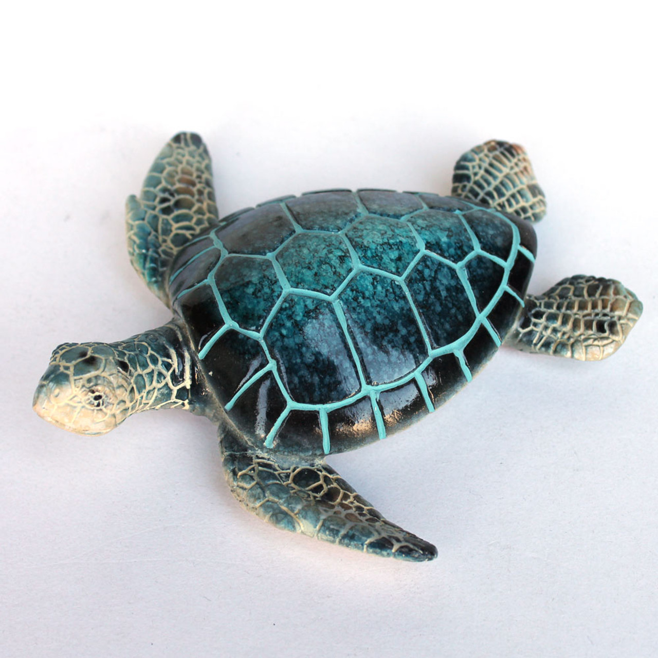 5 Blue Resin Sea Turtle Figurine - Nautical Sea Decor - California  Seashell Co