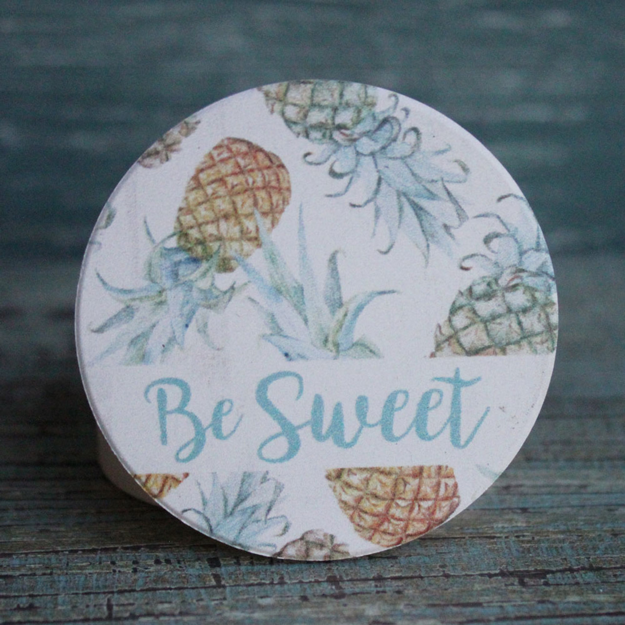 Be Sweet Pineapple Car Coaster - Cup Holder Coasters - California