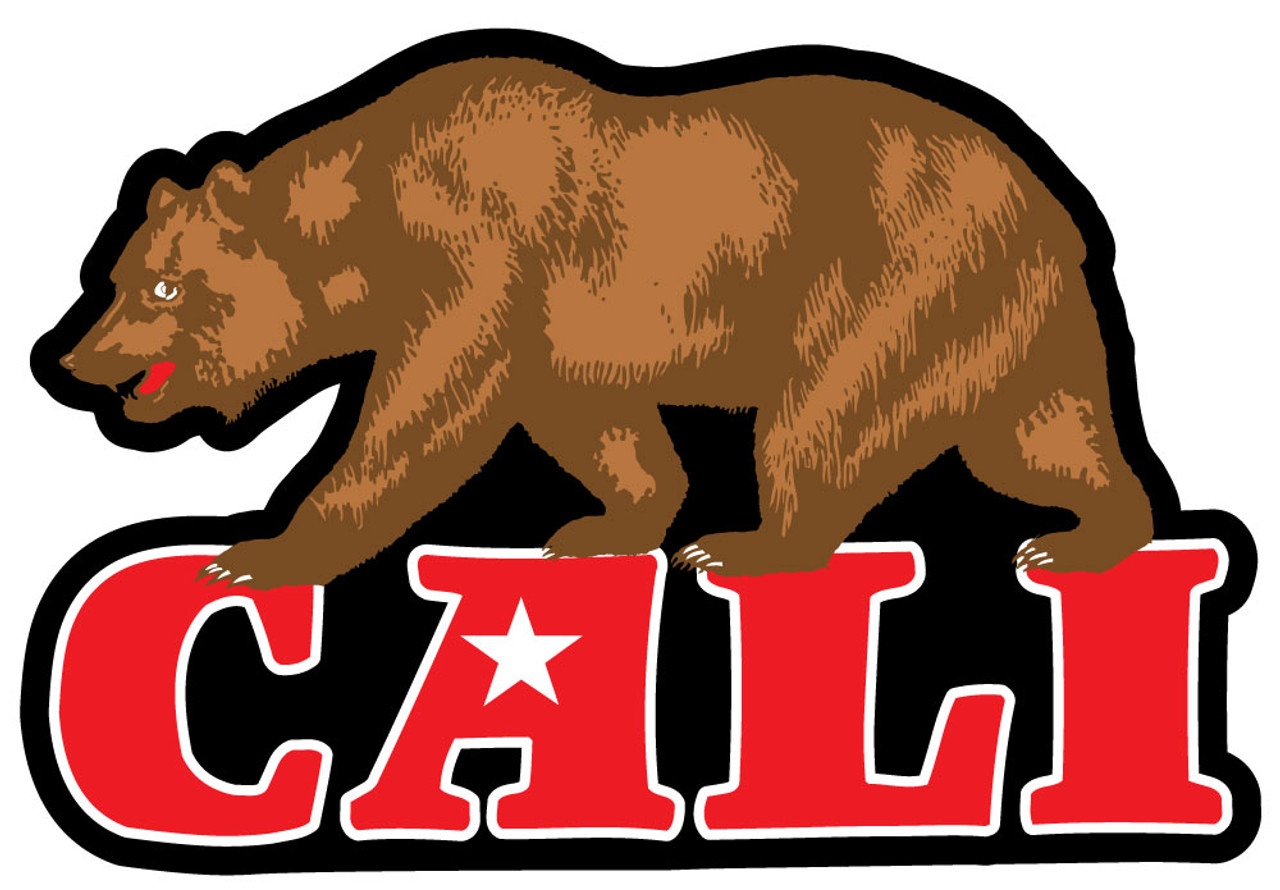 Cali Bear star Decal DieCut California state SoCal New Fast Cars Custom gift 