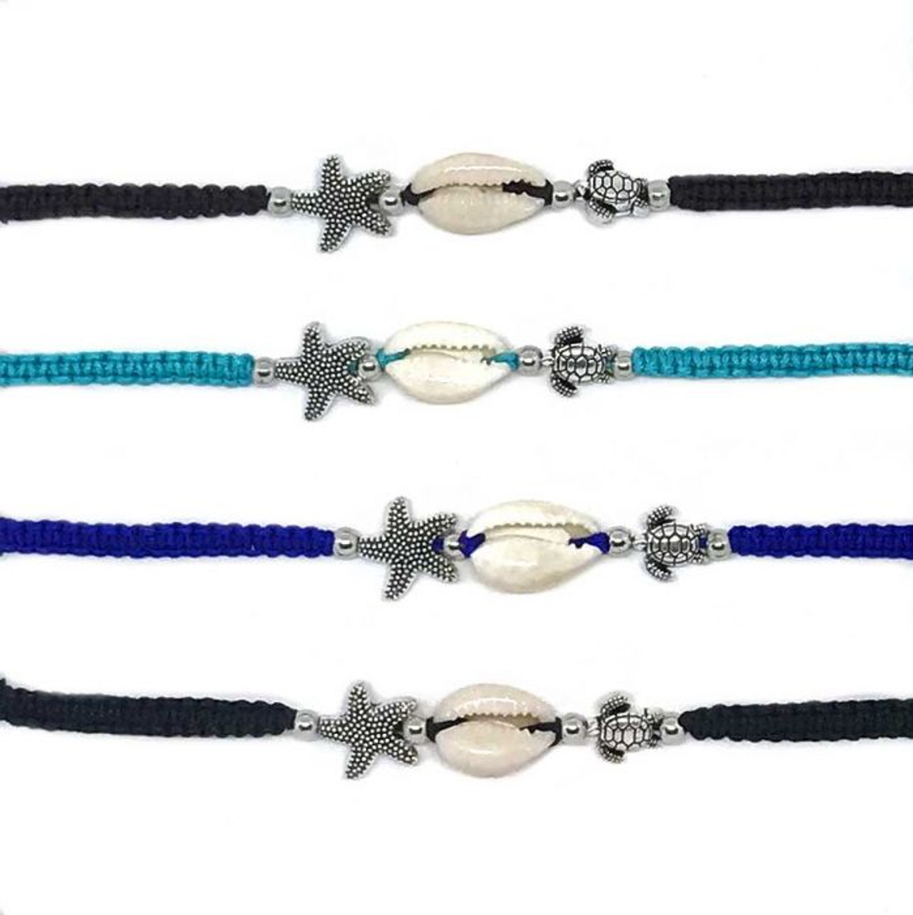 Leather Rope Assorted Charm Bracelet