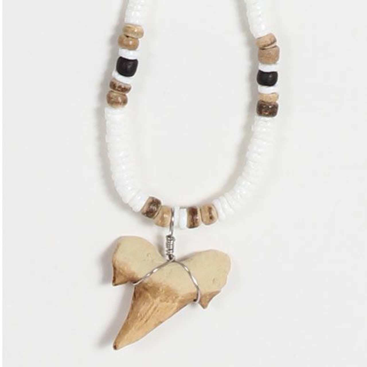 shark tooth necklace with shells