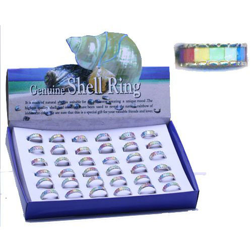 Rainbow Paua Shell Rings - Mother of PEarl Jewelry - California ...