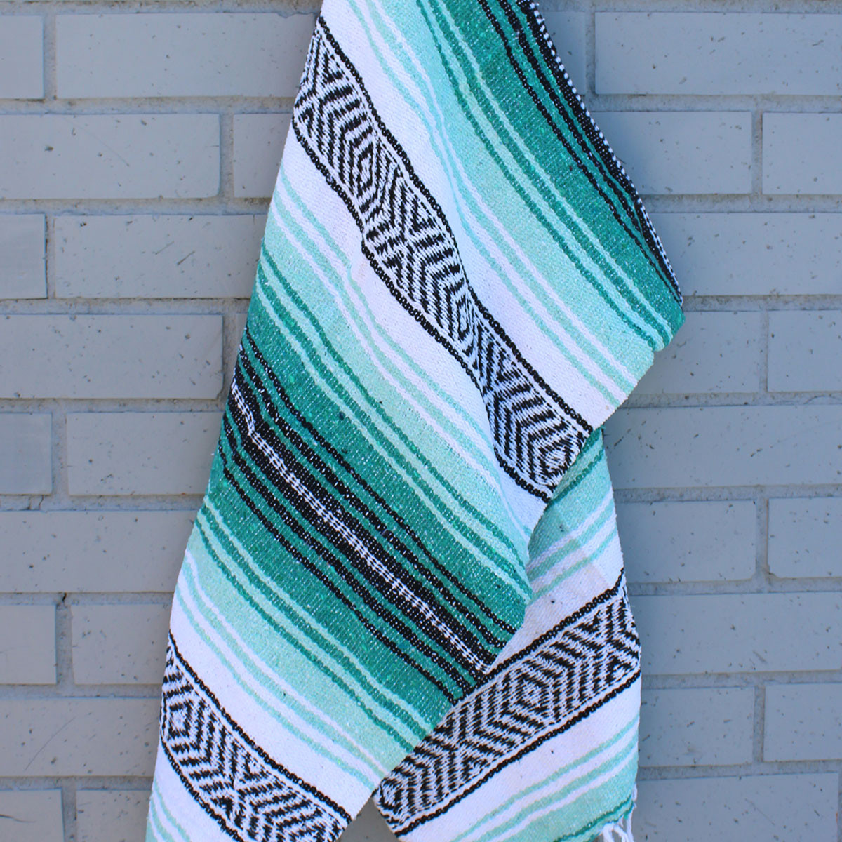 Tropical Oasis - Teal & Aqua Throw Blanket - Mexican Beach Blanket