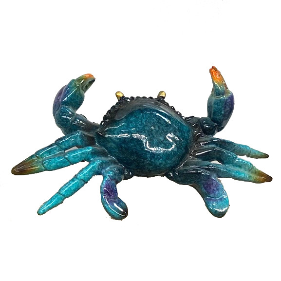 Blue Crab Resin Figurine - Nautical Sea Decor - California Seashell Co