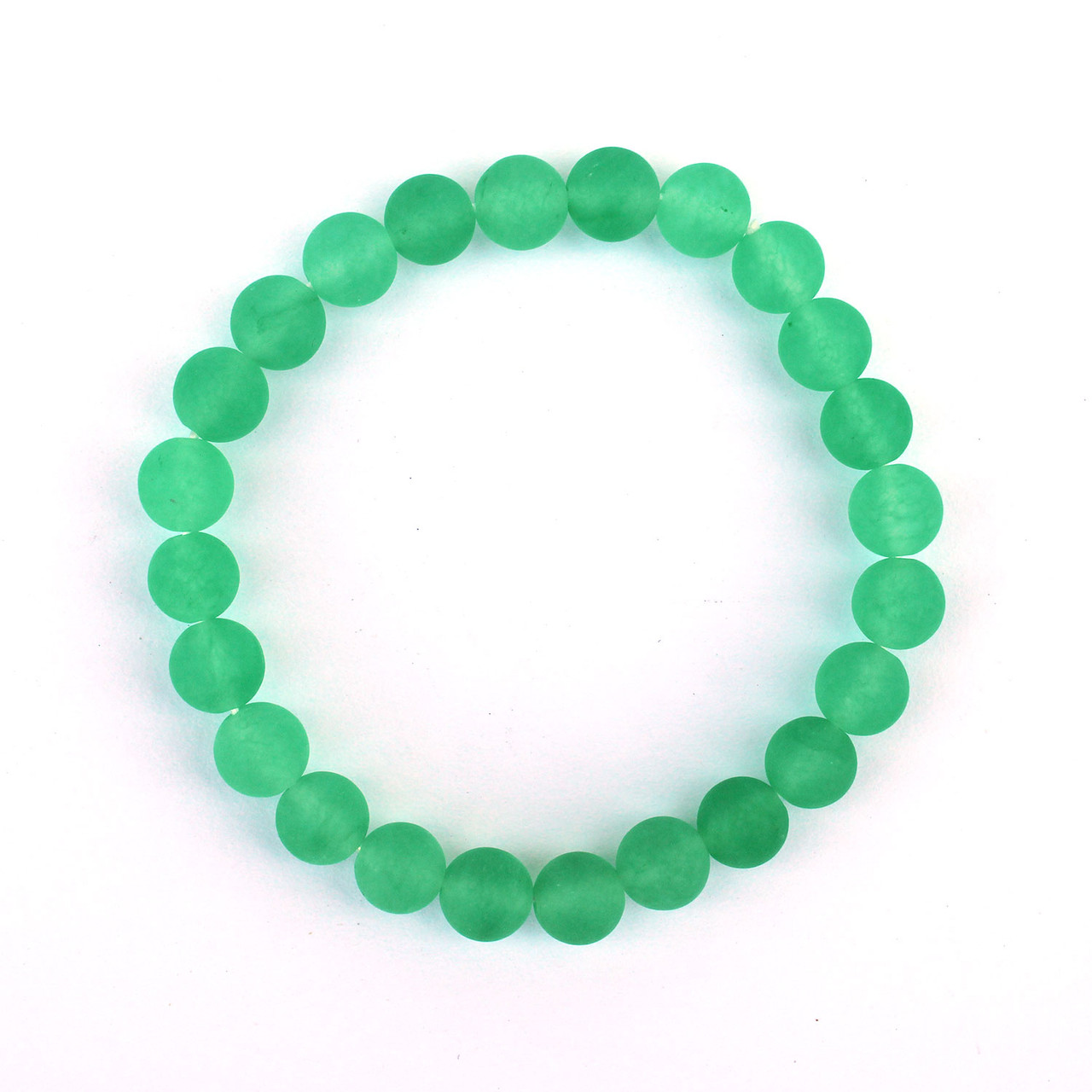 Macy's Dyed Green Jade (12mm) Beaded Stretch Bracelet | CoolSprings Galleria