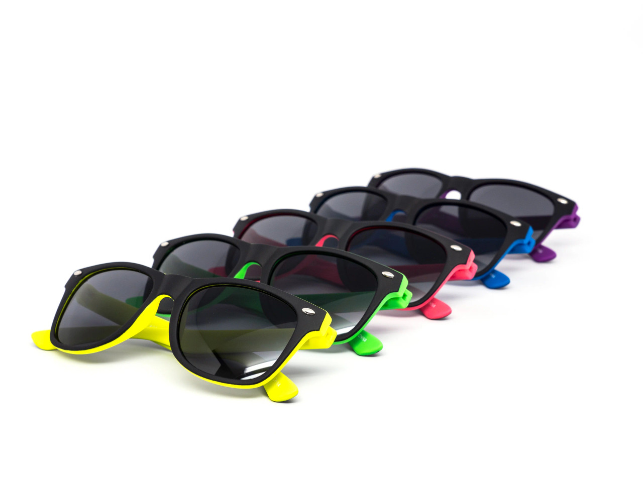 Aviator Sunglasses, Assorted Neon Colors