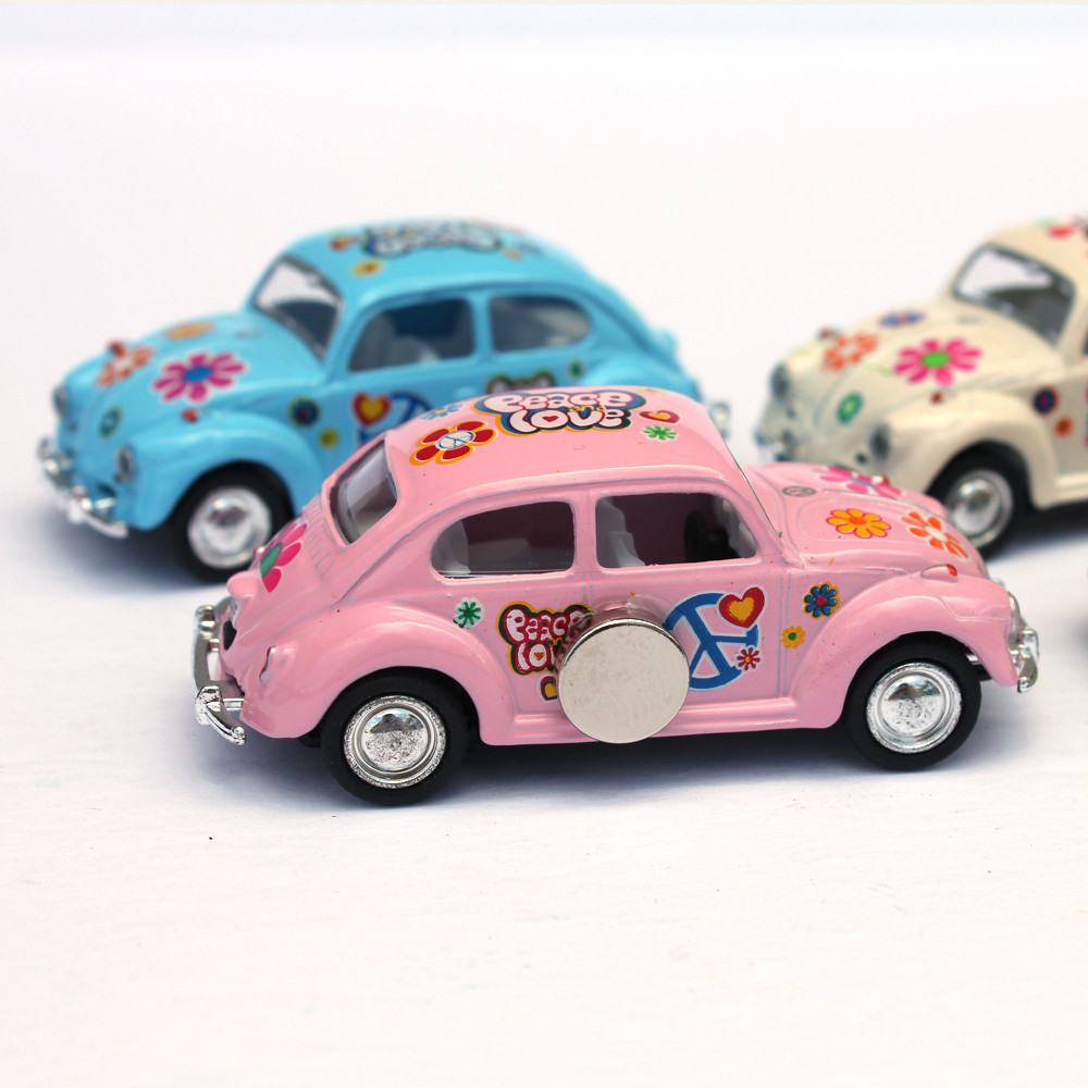 1967 VW Classic Beetle Flower Die Cast Car MAGNET - 1 Dozen