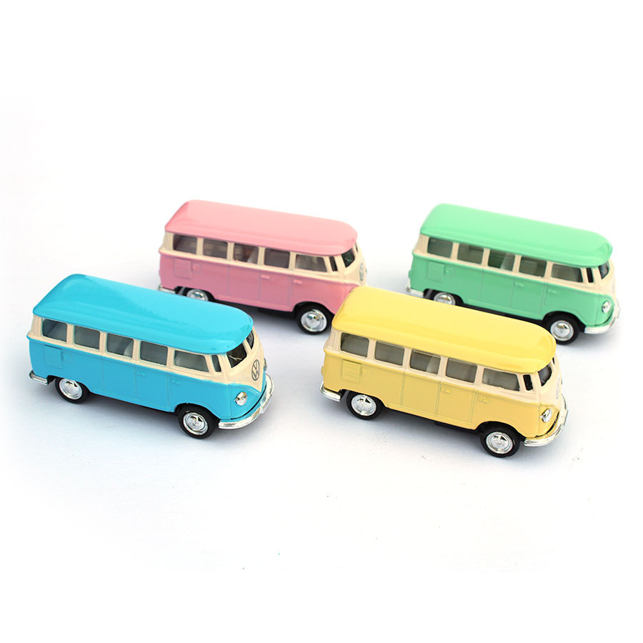 1962 VW Classic Bus Pastel Die Cast Car - 1:64 Scale - 1 Dozen