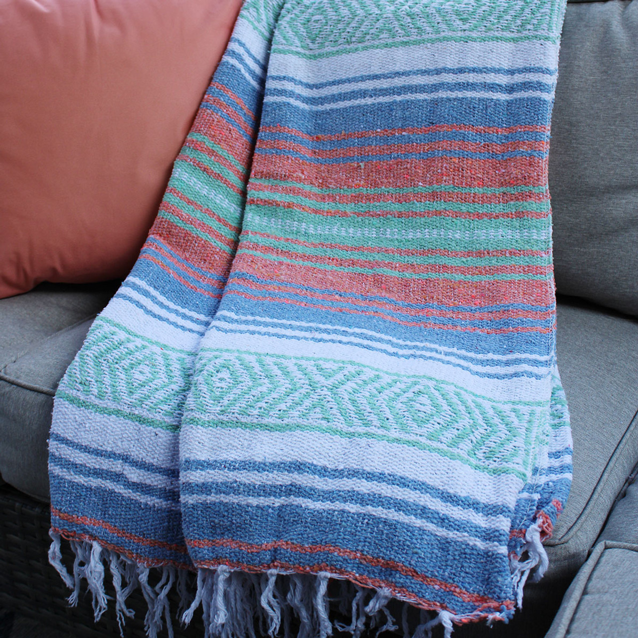 Sorbet Yoga Blanket Mexican Beach Blanket California Seashell Com