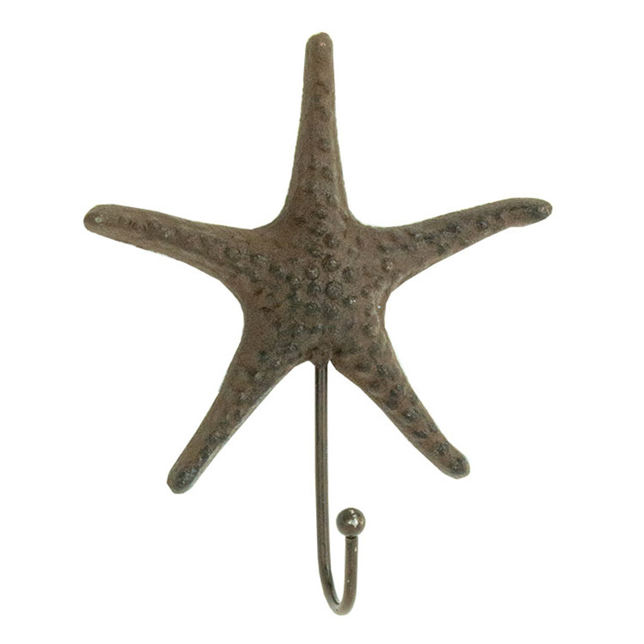 Rust Whale Tail Iron Wall Hook - Nautical Key Ring or Towel Hanger