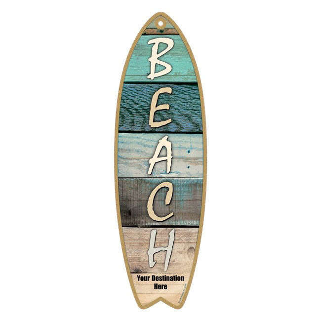 BEACH - Made in the USA Wood Sign - California Seashell Co