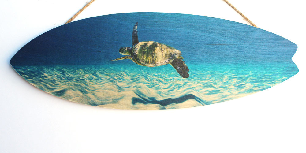 Wood Sea Turtle Door Stopper Beach Cottage Decor California