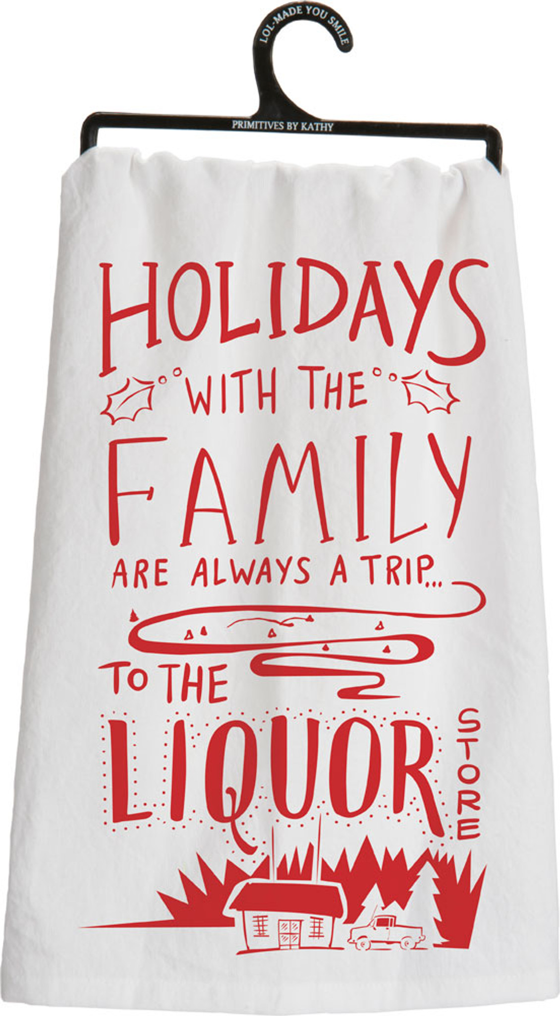 Liquor Store Holiday Cotton Tea Towel Coastal Christmas Decor