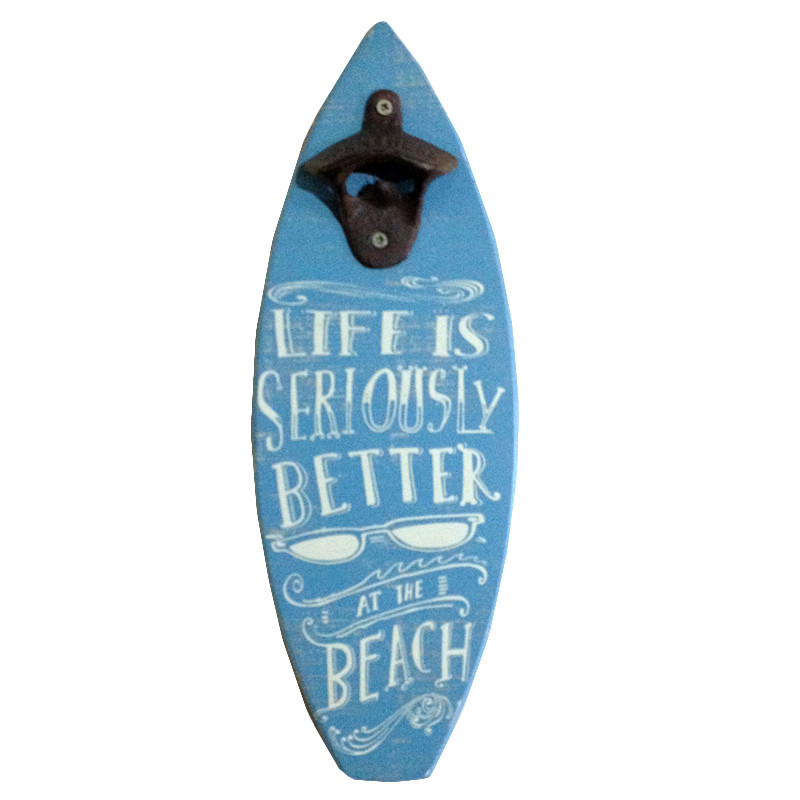 Better At The Beach Surfboard Bottle Opener Party Decor