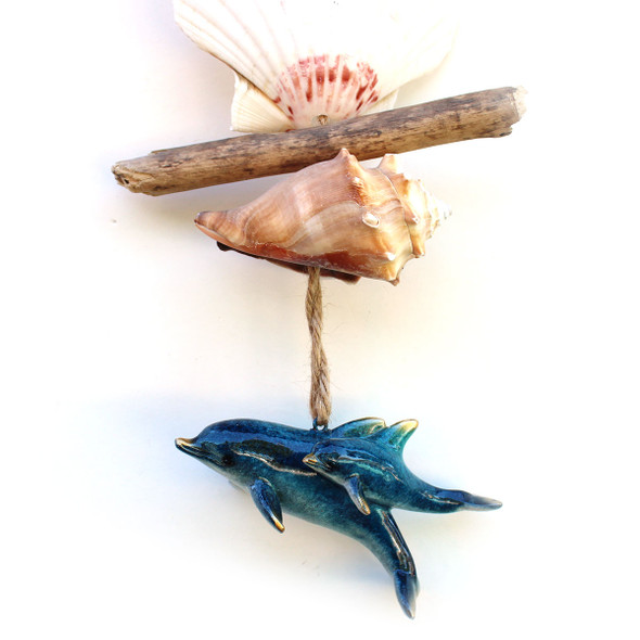 Mama & Baby Dolphin Garland Close Up
