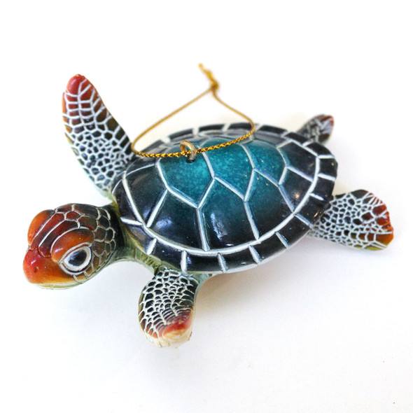Whimsy Blue Sea Turtle Ornament