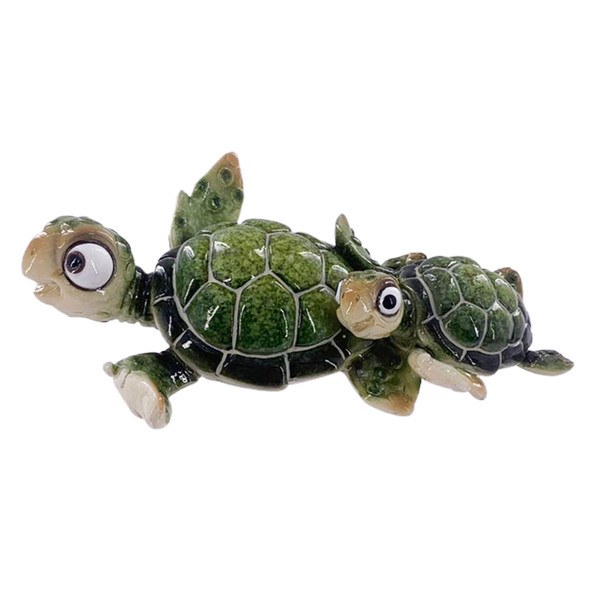 Green Mom & Baby Sea Turtle