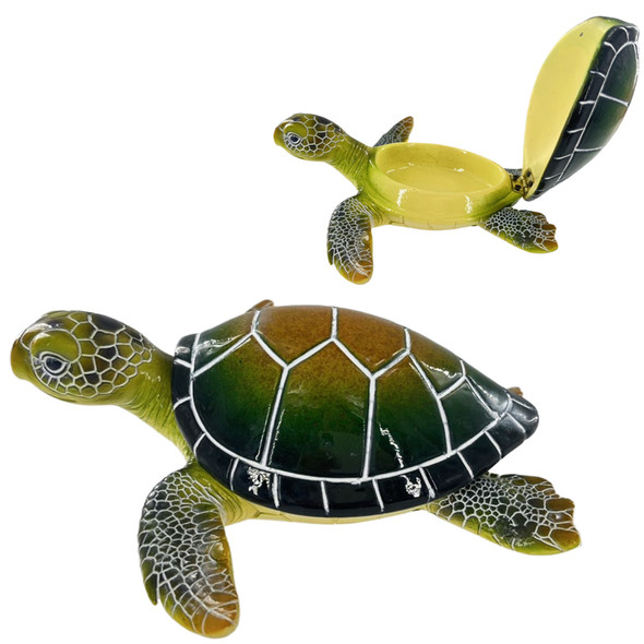 Blue Sea Turtle Key Box - Coastal Beach Decor - California