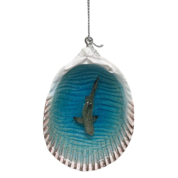 Shark in Shell Ornament