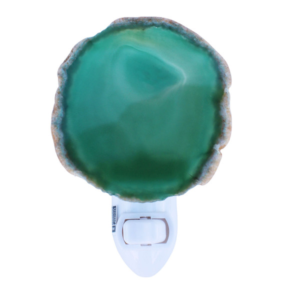 Jade Green Agate Slice Night Light