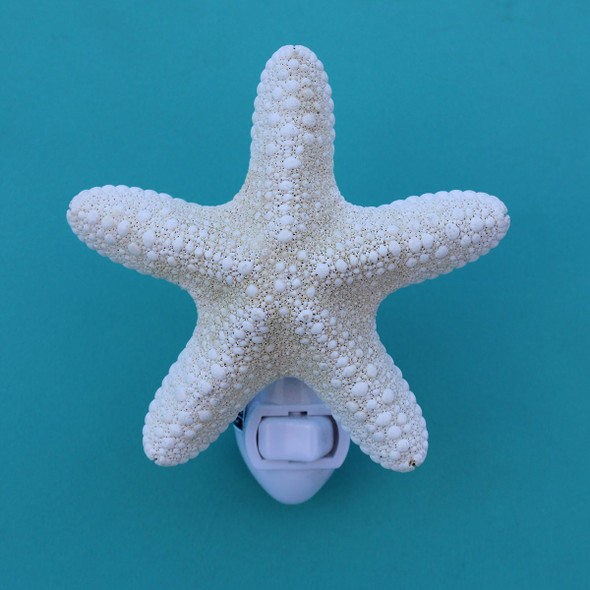White Jungle Starfish Night Light - Nautical Bathroom Decor