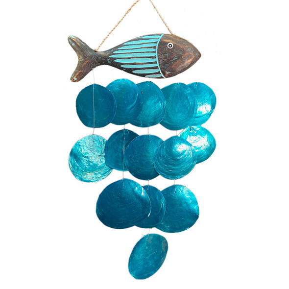 Blue Fish Capiz Chime