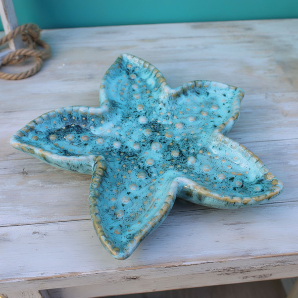 Large Blue Starfish Dish