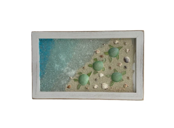 Ocean Scene Shadow Box with Turtles