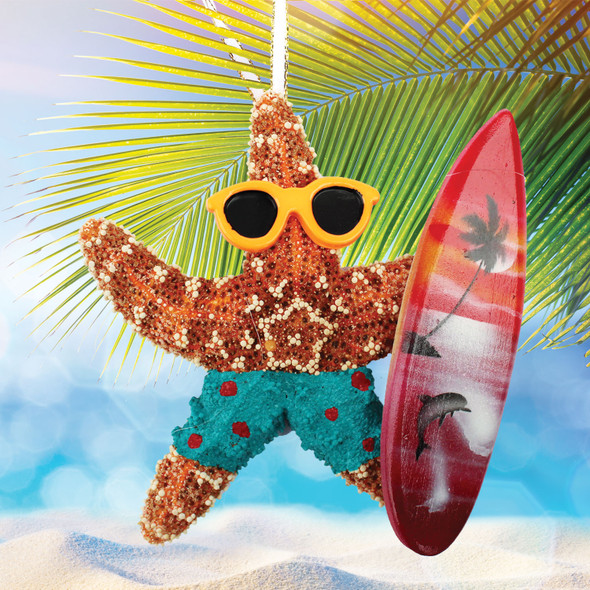 Surfer Starfish Ornament