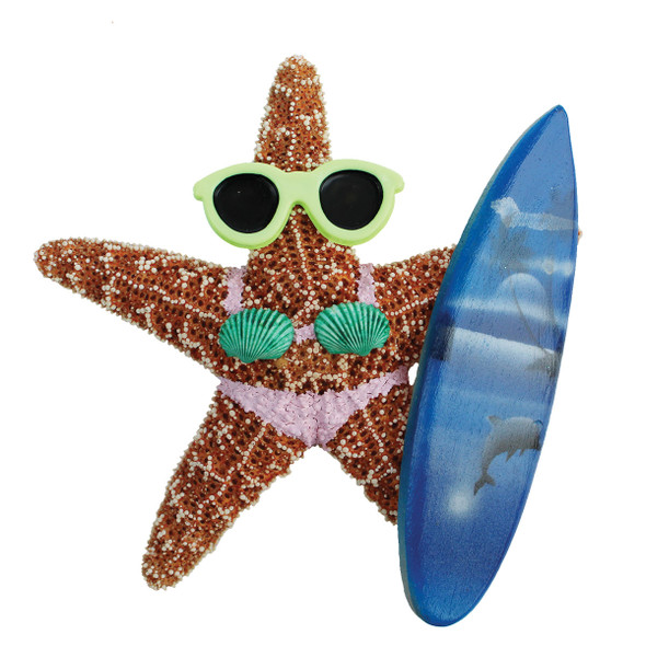 Surfer Girl Starfish Magnet - Assorted Colors