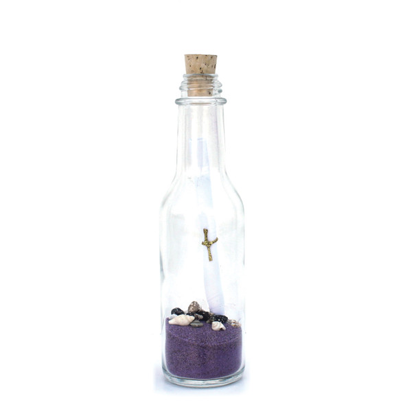 6.5'   Lavender Sand Message in a Bottle