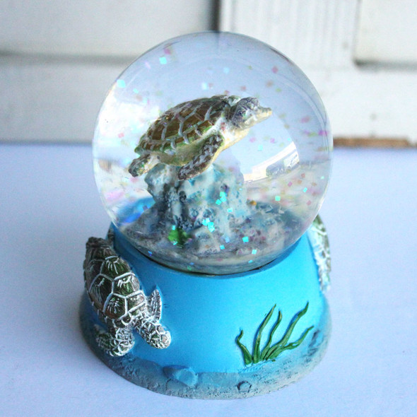 Small Sea Turtle Snow Globe - Beach & Coastal Decor - California