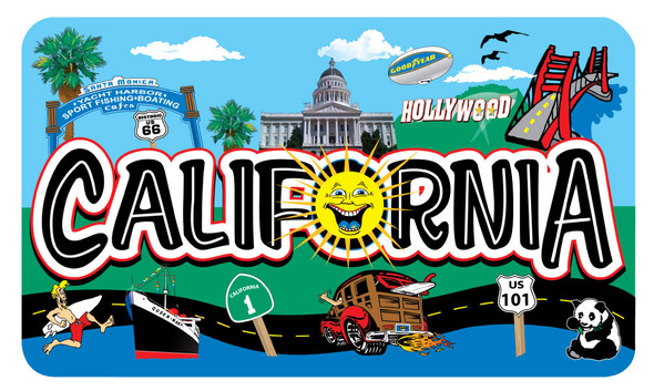 California Clip Arts Sticker