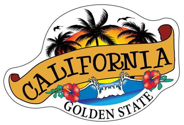 California Banner Sticker