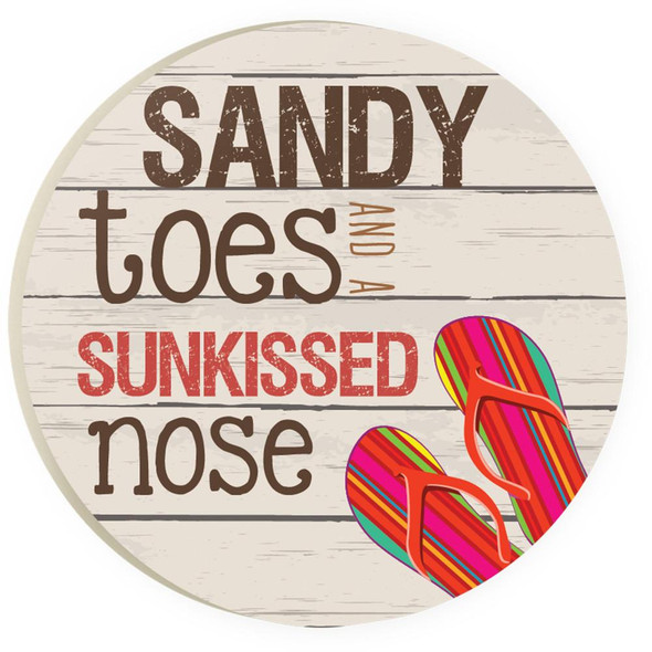 Sandy Toes Flip Flop Car Coaster