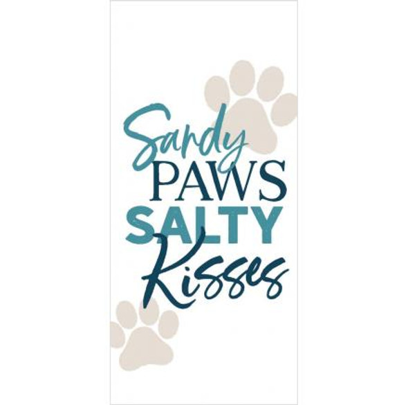 Sandy Paws Salty Kisses Tabletop Block Sign