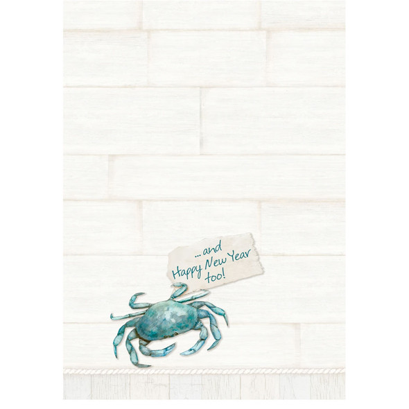 Blue Crab Embellished Christmas Cards