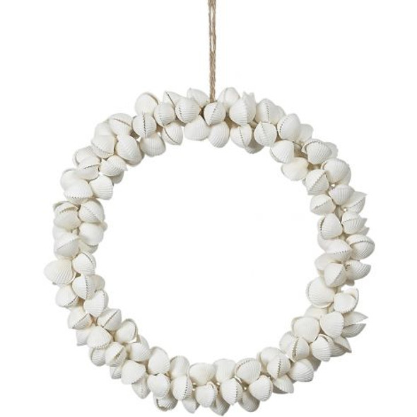 White Clam Rose Shell Wreath