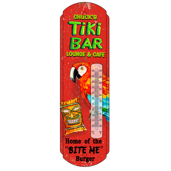 Chuck's tiki Bar Thermometer