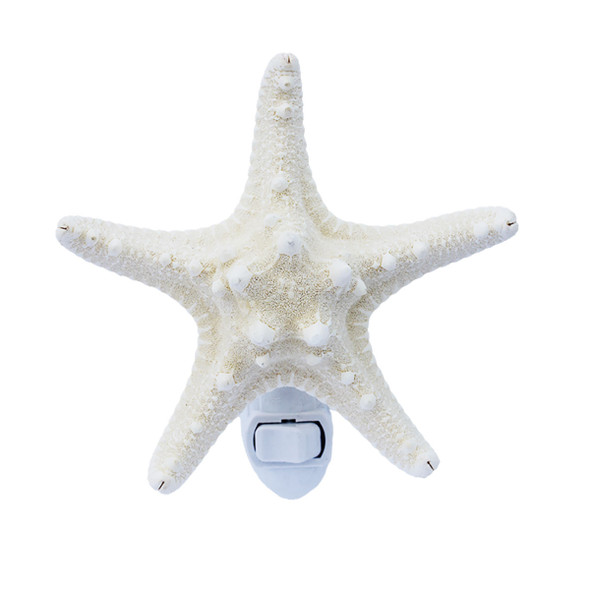 White Jungle Starfish Night Light - Nautical Bathroom Decor