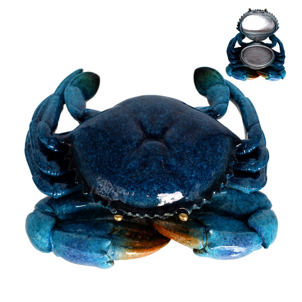 Blue Crab Resin Figurine - Nautical Sea Decor - California Seashell Co