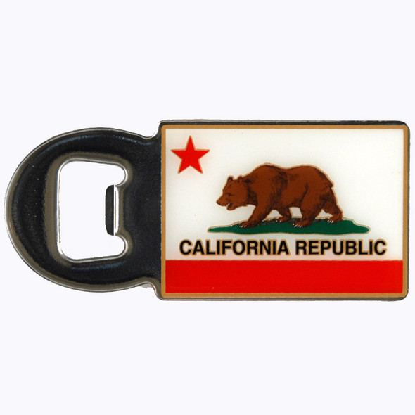 California Bear Flag Bottle Opener Magnet