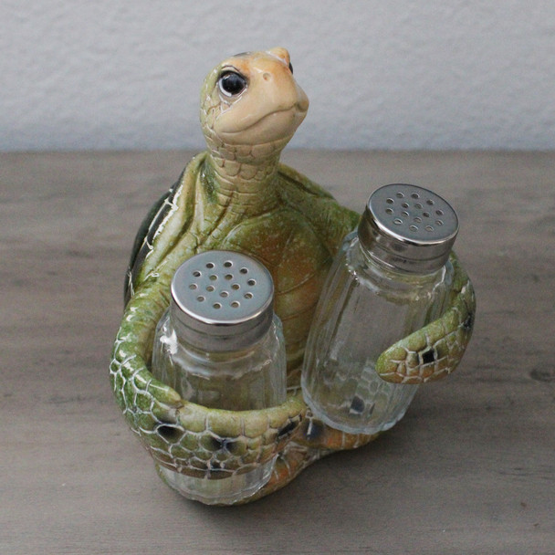 Green Sea Turtle Salt & Pepper Shaker Holder