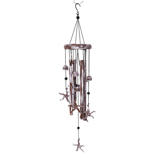 Wood Starfish Metal Tube Chime