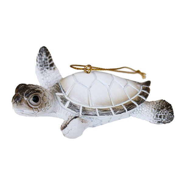 White Sea Turtle Ornament