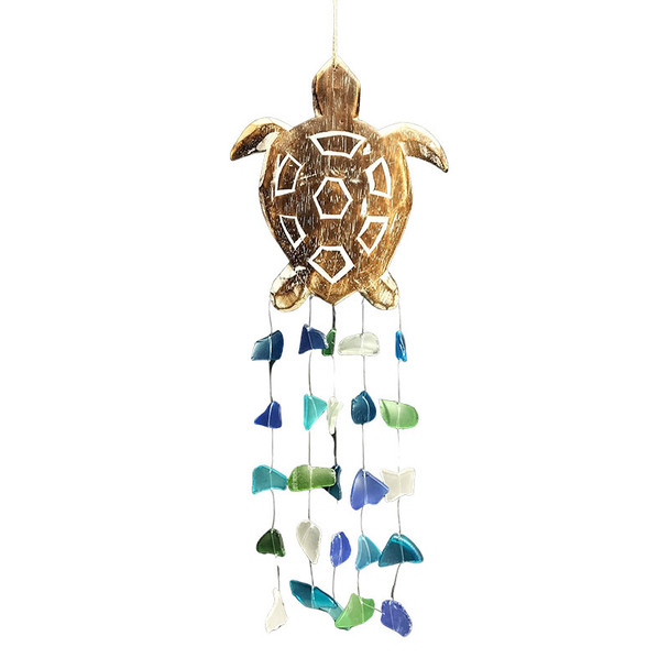 Sea Turtle Sea Glass Chime