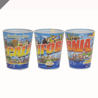 Greetings from California Shot Glass